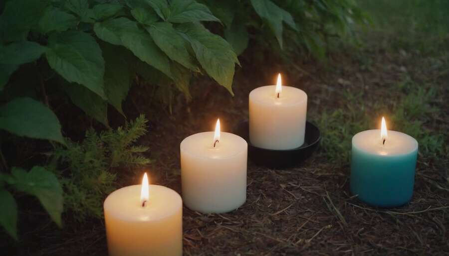 Handmade Eco-Friendly Candles in Nature