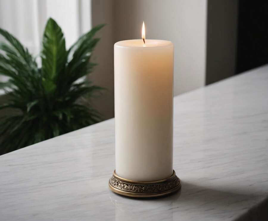 White Pillar Candle