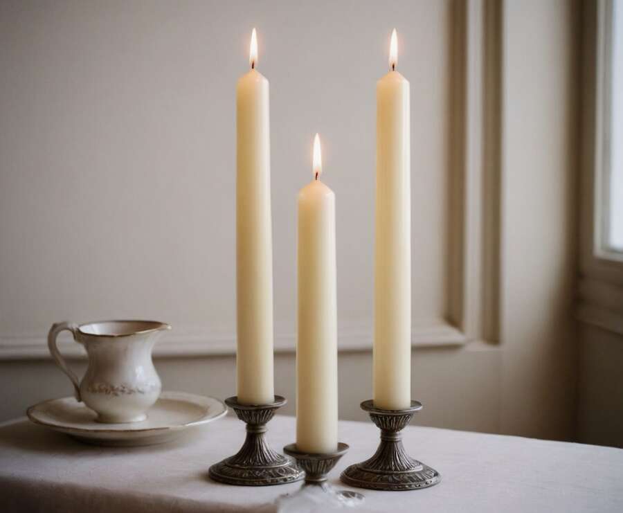 Ivory Taper Candle